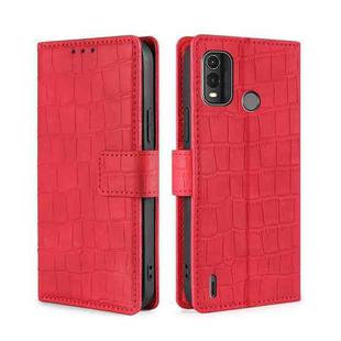For Nokia G11 Plus Skin Feel Crocodile Magnetic Clasp Leather Phone Case(Red)