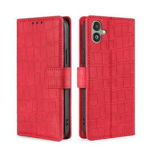 For Samsung Galaxy F14 5G Skin Feel Crocodile Magnetic Clasp Leather Phone Case(Red)