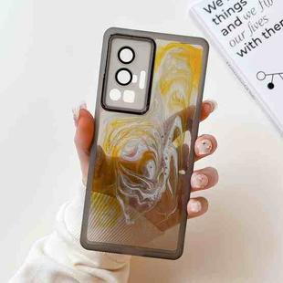 For vivo X70 Pro Oil Painting Electroplating TPU Phone Case(Grey)