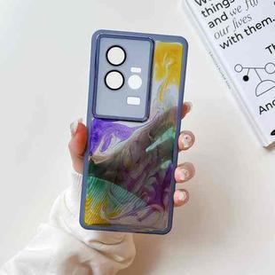For vivo iQOO 11 Oil Painting Electroplating TPU Phone Case(Blue)