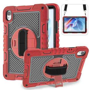 For Huawei MatePad 11.5 2023 360 Degree Rotation PC Contrast Silicone Tablet Case(Red + Black)