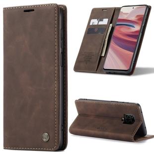 For Xiaomi Redmi Note 9 Pro/Note 9 Pro Max/Note 9s CaseMe 013 Multifunctional Horizontal Flip Leather Case, with Card Slot & Holder & Wallet(Coffee)