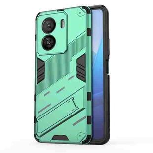 For vivo iQOO Z7x 5G Punk Armor 2 in 1 PC + TPU Shockproof Phone Case with Invisible Holder(Green)