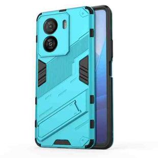 For vivo iQOO Z7x 5G Punk Armor 2 in 1 PC + TPU Shockproof Phone Case with Invisible Holder(Blue)