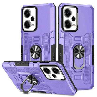 For Xiaomi Redmi Note 12 Pro 5G Global / Poco X5 Pro Ring Holder Armor Hybrid Phone Case(Purple)