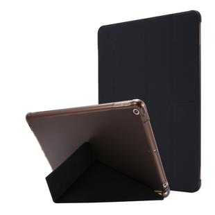 For iPad 10.2 2021 / 2020 / 2019 Airbag Deformation Horizontal Flip Leather Case with Holder & Pen Holder(Black)