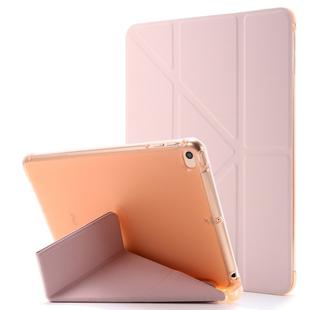 For iPad Mini 4 Airbag Deformation Horizontal Flip Leather Case with Holder (Pink)
