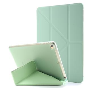For iPad Mini 4 Airbag Deformation Horizontal Flip Leather Case with Holder (Mint Green)
