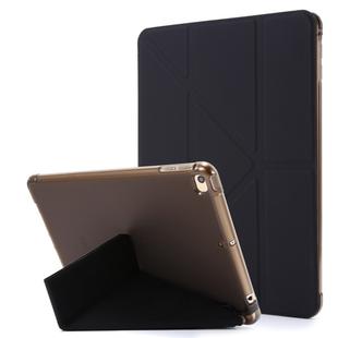 For iPad Mini (2019) Airbag Deformation Horizontal Flip Leather Case with Holder & Pen Holder(Black)
