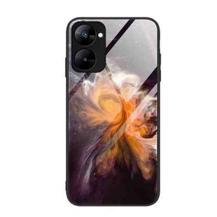 For Realme V30 Marble Pattern Glass Phone Case(Typhoon)