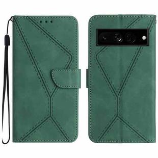 For Google Pixel 7 Pro Stitching Embossed Leather Phone Case(Green)