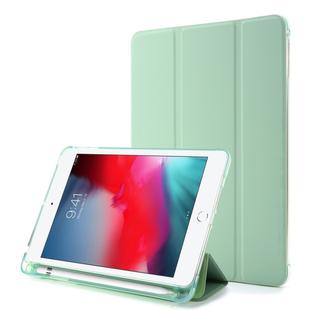 For iPad Mini 4 Airbag Horizontal Flip Leather Case with Three-fold Holder(Mint Green)