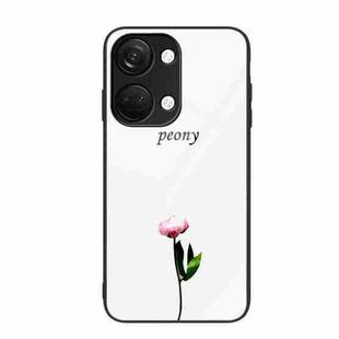 For OnePlus Ace 2V Colorful Painted Glass Phone Case(A Flower)