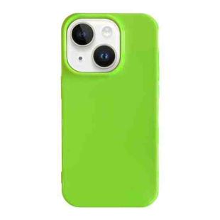 For iPhone 14 Shockproof Solid Color TPU Phone Case(Fluorescent Green)