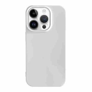 For iPhone 14 Pro Max Shockproof Solid Color TPU Phone Case(White)