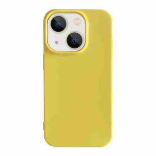 For iPhone 13 Shockproof Solid Color TPU Phone Case(Yellow)