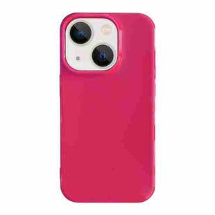 For iPhone 13 Shockproof Solid Color TPU Phone Case(Rose Red)