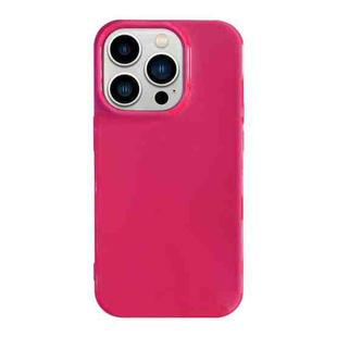 For iPhone 13 Pro Shockproof Solid Color TPU Phone Case(Rose Red)