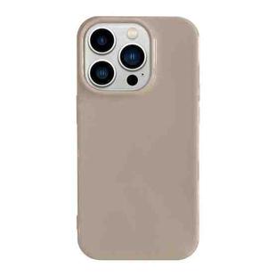 For iPhone 13 Pro Max Shockproof Solid Color TPU Phone Case(Khaki)