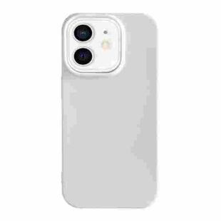 For iPhone 12 Shockproof Solid Color TPU Phone Case(White)