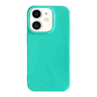 For iPhone 11 Shockproof Solid Color TPU Phone Case(Glacier Green)