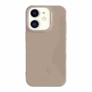 For iPhone 11 Shockproof Solid Color TPU Phone Case(Khaki)