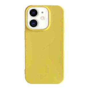 For iPhone 11 Shockproof Solid Color TPU Phone Case(Yellow)