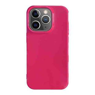 For iPhone 11 Pro Shockproof Solid Color TPU Phone Case(Rose Red)