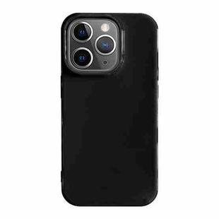 For iPhone 11 Pro Max Shockproof Solid Color TPU Phone Case(Black)