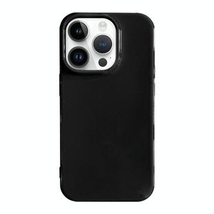 For iPhone 15 Pro Max Shockproof Solid Color TPU Phone Case(Black)