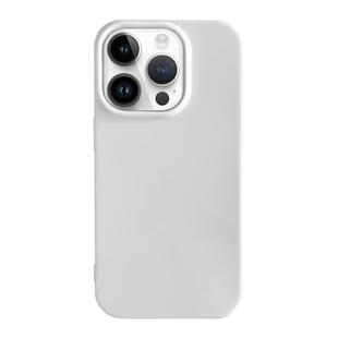 For iPhone 15 Pro Shockproof Solid Color TPU Phone Case(White)