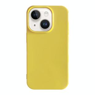 For iPhone 15 Plus Shockproof Solid Color TPU Phone Case(Yellow)