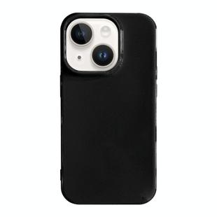 For iPhone 15 Plus Shockproof Solid Color TPU Phone Case(Black)