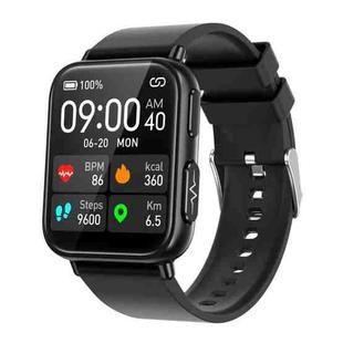 TK10 1.91 inch IP68 Waterproof Silicone Band Smart Watch Supports AI Medical Diagnosis/ Blood Oxygen / Body Temperature Monitoring(Black)