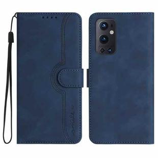 For OnePlus 9 Pro Heart Pattern Skin Feel Leather Phone Case(Royal Blue)