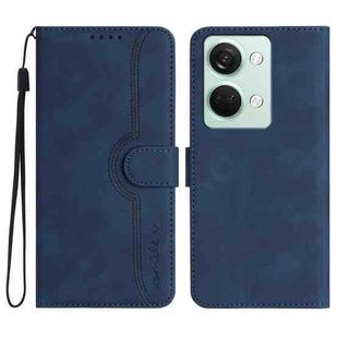 For OnePlus Ace 2V Heart Pattern Skin Feel Leather Phone Case(Royal Blue)