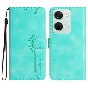 For OnePlus Ace 2V Heart Pattern Skin Feel Leather Phone Case(Light Blue)