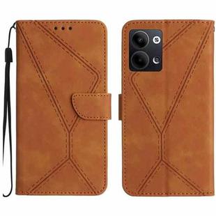 For OPPO Reno9/Reno9 Pro 5G Stitching Embossed Leather Phone Case(Brown)