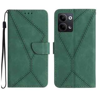 For OPPO Reno9/Reno9 Pro 5G Stitching Embossed Leather Phone Case(Green)