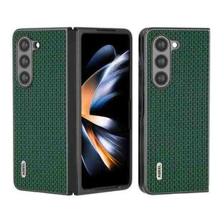 For Samsung Galaxy Z Fold5 ABEEL Genuine Leather Luxury Series Phone Case(Night Green)