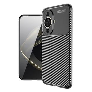 For Huawei nova 11 Carbon Fiber Texture Shockproof TPU Phone Case(Black)