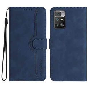 For Xiaomi Redmi 10 Heart Pattern Skin Feel Leather Phone Case(Royal Blue)