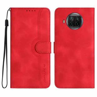 For Xiaomi Mi 10T Lite 5G Heart Pattern Skin Feel Leather Phone Case(Red)