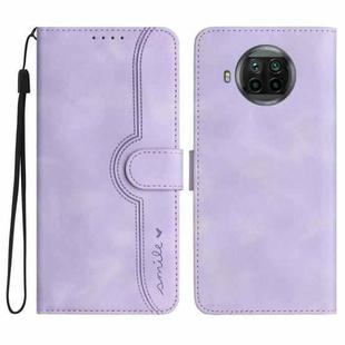 For Xiaomi Mi 10T Lite 5G Heart Pattern Skin Feel Leather Phone Case(Purple)