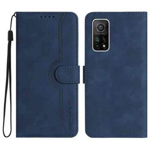 For Xiaomi Mi 10T 5G/10T Pro 5G Heart Pattern Skin Feel Leather Phone Case(Royal Blue)