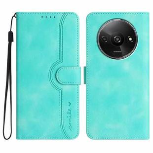 For Xiaomi Redmi A3 Heart Pattern Skin Feel Leather Phone Case(Light Blue)