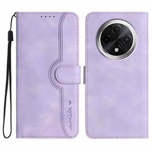 For Xiaomi Redmi A3 Pro Heart Pattern Skin Feel Leather Phone Case(Purple)
