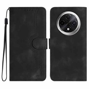 For Xiaomi Redmi A3 Pro Heart Pattern Skin Feel Leather Phone Case(Black)