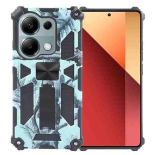 For Xiaomi Redmi Note 13 Pro 4G Camouflage Armor Kickstand TPU + PC Magnetic Phone Case(Mint Green)