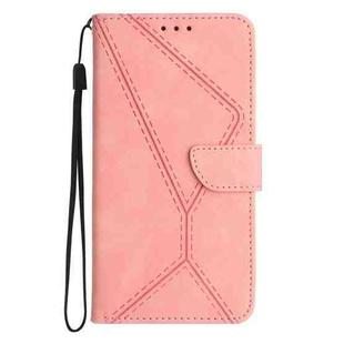 For vivo V25 / X80 Lite Stitching Embossed Leather Phone Case(Pink)